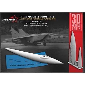 Plastikový model RESARM 1/48 MiG-25 Fuel Tank