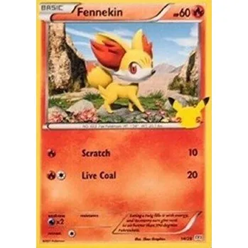 Sběratelská karetní hra Pokémon MCD25 014/025 Fennekin - McDonald's 25th Anniversary Stav: Near Mint, Verze: NORMAL