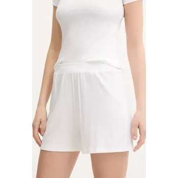 Dámské kraťasy Kraťasy Guess LIA dámské, bílá barva, hladké, high waist, O5GD01 KCQ72 O5GD01.KCQ72 00X, vel. L