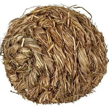 Hračka pro kočku Míček s rolničkou z trávy 10 cm