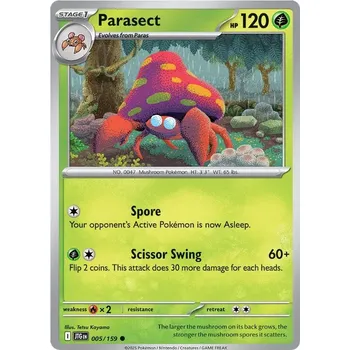 Karetní hra Parasect 005/159 - Journey Together Typ karty: Reverse Holo