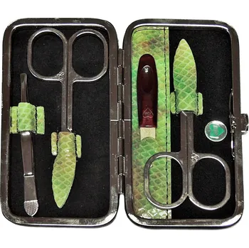 DUP 230401-451 manikúra set černá/zelená kůže