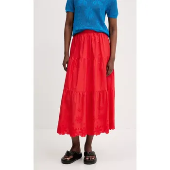 Dámská sukně Bavlněná sukně Desigual TOLSTOI červená barva, maxi, áčková, 25SWFW01 33X, vel. L