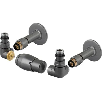 Radiátor HOPA - CLASSIC-SET, rohový ventil (Z2) - Barva - Anthracite, Varianta - Levá RDCLASSICSETLA