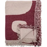 Bloomingville Pléd z recyklované bavlny OLICA 160x130 cm červený