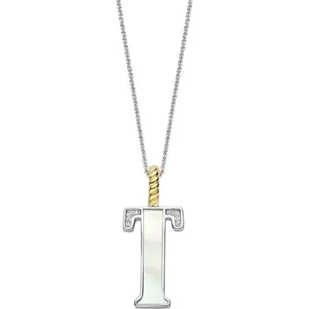 Náhrdelník Zlacený přívěsek s řetízkem TI SENTO Písmeno T 6840MW 6840MW_T