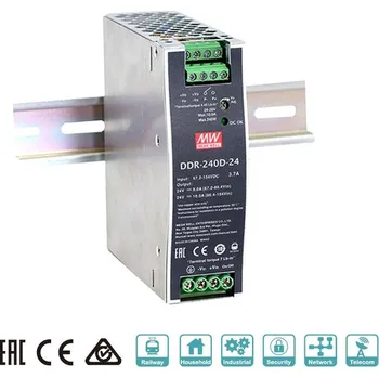 Měnič napětí Mean Well DDR-240B-24 Měnič DC/DC na DIN lištu