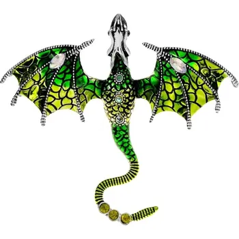 Brož J&W Dámská brož Bazhunaishvili zeleno-černá One size