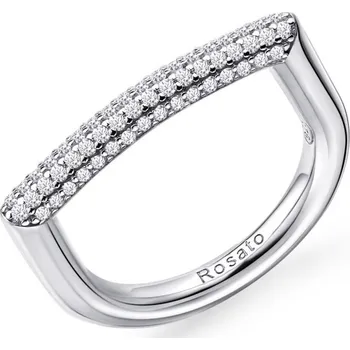 Prsten Rosato Moderní stříbrný prsten se zirkony Bianca RZBI33 54 mm + 2 měsíce na vrácení zboží