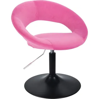 LuxuryForm DESIGN Kosmetická židle NAPOLI VELUR na černém talíři - růžová
