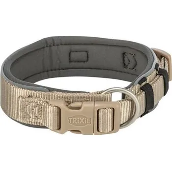 Obojek pro psa PREMIUM obojek extra široký, písková/grafit L-XL: 53-62 cm/50 mm