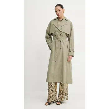 Dámský kabát Trench kabát Guess AMIRA dámský, zelená barva, přechodný, oversize, W5GL33 WHAE2 W5GL33.WHAE2 97X, vel. L