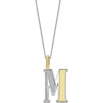 Náhrdelník Zlacený přívěsek s řetízkem TI SENTO Písmeno M 6840ZY 6840ZY_M