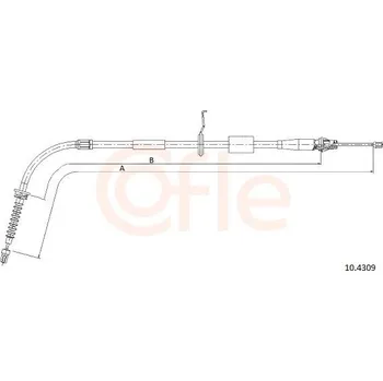 Auto-moto Lanovod parkovací brzdy COFLE 92.10.4309