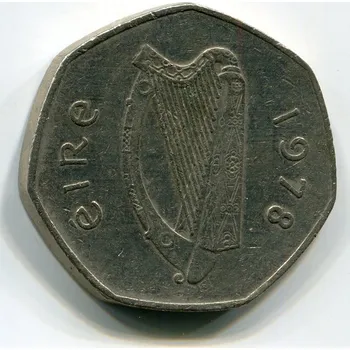IRSKO. 50 pence 1978.