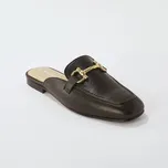 Kožené mokasínové pantofle černá 38