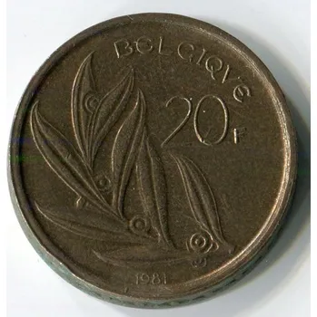 BELGIE. 20 francs 1981. BELGIQUE.