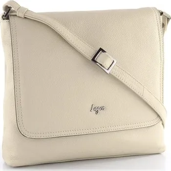 Kabelka Dámská kožená crossbody kabelka s klopou Offwhite LG 046 | P695224