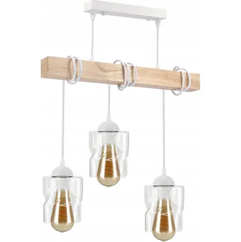 Svítidlo BERGE LED závěsné stropní svítidlo, dřevěný trám, 3xE27 čtverec - bílá LDB-K-3XE27-BIALA/3XK024