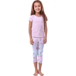 DUHOVÉ TŘÍČTVRTEČNÍ LEGÍNY S MOTÝLKY SL3566 VELIKOSTI 98-128 Velikost: 98, Barva: Růžová