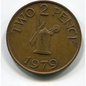 GUERNSEY. 2 pence 1979.