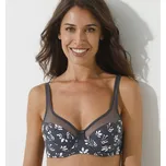 Dvoubarevná krajková podprsenka Generous, s kosticemi břidlicová 75C