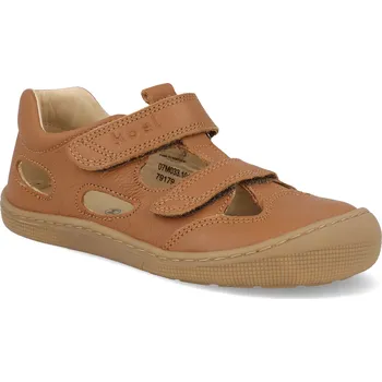 Dívčí sandály Barefoot dětské sandály Koel - Deen Napa cognac hnědé Velikost: 30