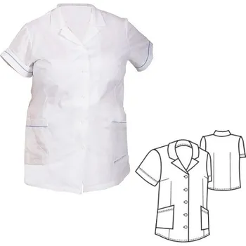 Zdravotnický oděv (2202) ALENA halena dámská - bílá/sv.mo - 54/168EU54