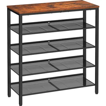 Botník Boxxx REGÁL NA BOTY, hnědá, černá, 75/93/28 cm - Online Only šatny & botníky - 002543011001