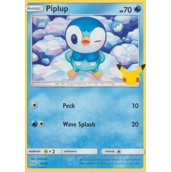 Sběratelská karetní hra Pokémon MCD25 020/025 Piplup - McDonald's 25th Anniversary Stav: Near Mint, Verze: NORMAL