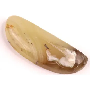 Přírodní kámen Kabošon Achát Yellow Botswana č.4125 (37x13x7mm)