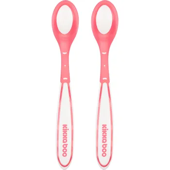 dětská jídelní sada Lžičky s tepelným senzorem 2 ks Boo Pink