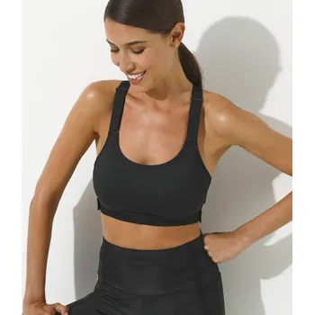 Podprsenka Sportovní podprsenka se zapínáním na suchý zip, bez kostic černá 75