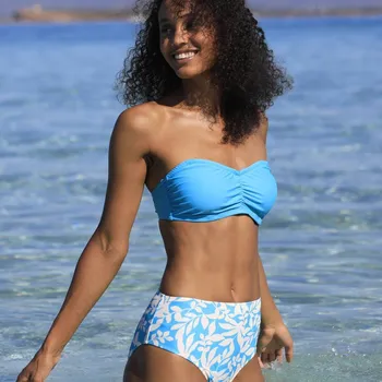 Dámské plavky Plavková pásová podprsenka s kosticemi Solaro tyrkysová 85