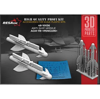 Plastikový model RESARM 1/48 AGM-119 Penguin Anti-Ship Missile