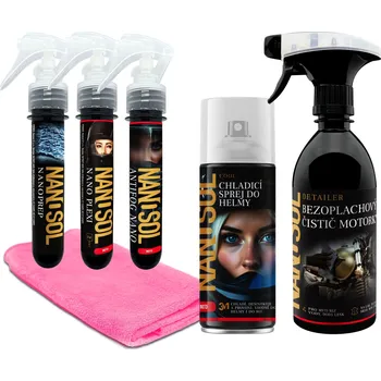 Motokosmetika Sada na motorku: péče o helmu COOL 5v1 NANOSOL