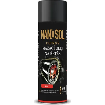 Motokosmetika Mazací olej na řetěz CLINGY na motorky 650ml NANOSOL