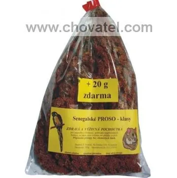 Krmivo pro ptáka Proso senegalské červené v klasech 100g