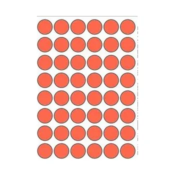 Samolepící etiketa Samolepicí etikety průměr 15 mm, A6 (10 ks) červené