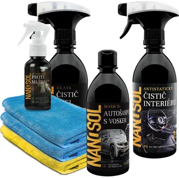 Sada na auto: KOMPLETní péče 7v1 NANOSOL