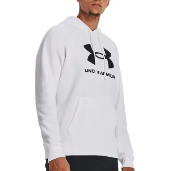 Pánská mikina Mikina s kapucí Under Armour UA Rival Fleece Logo HD-WHT 1379758-100 Velikost L