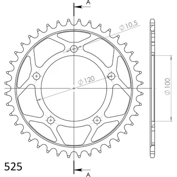 Řetězová sada pro motocykl Řetězová rozeta SUPERSPROX RFE-702:40-BLK černý 40 zubů, 525 APRILIA Tuono R 1000 (Factory) 2006-2011