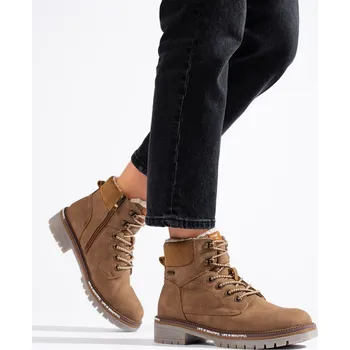 Dámská zimní obuv Béžové dámské kotníkové boty Shelovet GD-