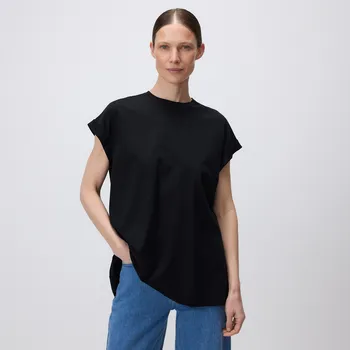 Reserved - Tričko ze směsi modalu - černý - 858EH-99X - 858EH-99X-XS