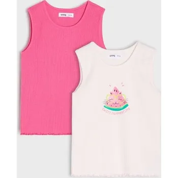 Sinsay - Sada 2&nbsp;triček - vícebarevná - 843DR-MLC - 843DR-MLC-98