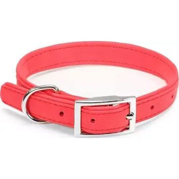 Obojek pro psa Semišový koženkový obojek pro psa 40-50 cm/2,5cm - červený