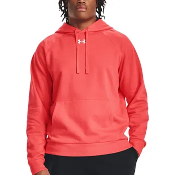 Pánská mikina Mikina s kapucí Under Armour UA Rival Fleece Hoodie-RED 1379757-690 Velikost 3XL