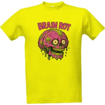 Pánské tričko T-shock Tričko s potiskem Brain rot skull pánské
