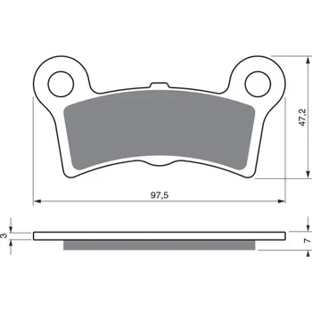 Brzdová destička Brzdové destičky GOLDFREN 354 AD (1 set = 4 pcs) 354 AD