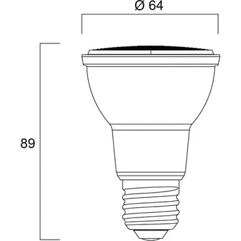 Lampička Sylvania LED reflektor E27 7,2W PAR20 3000K stmívání 36° 540lm